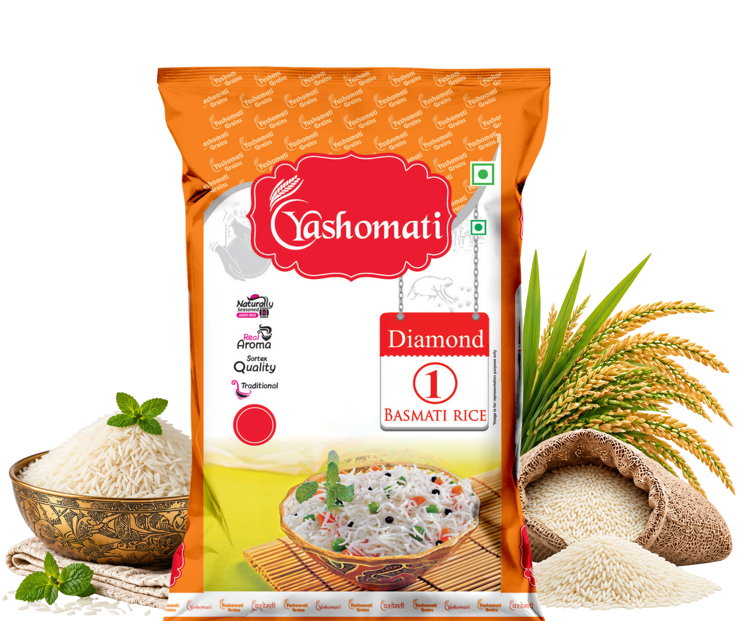 Yashomati Royal Basmati Rice Packaging