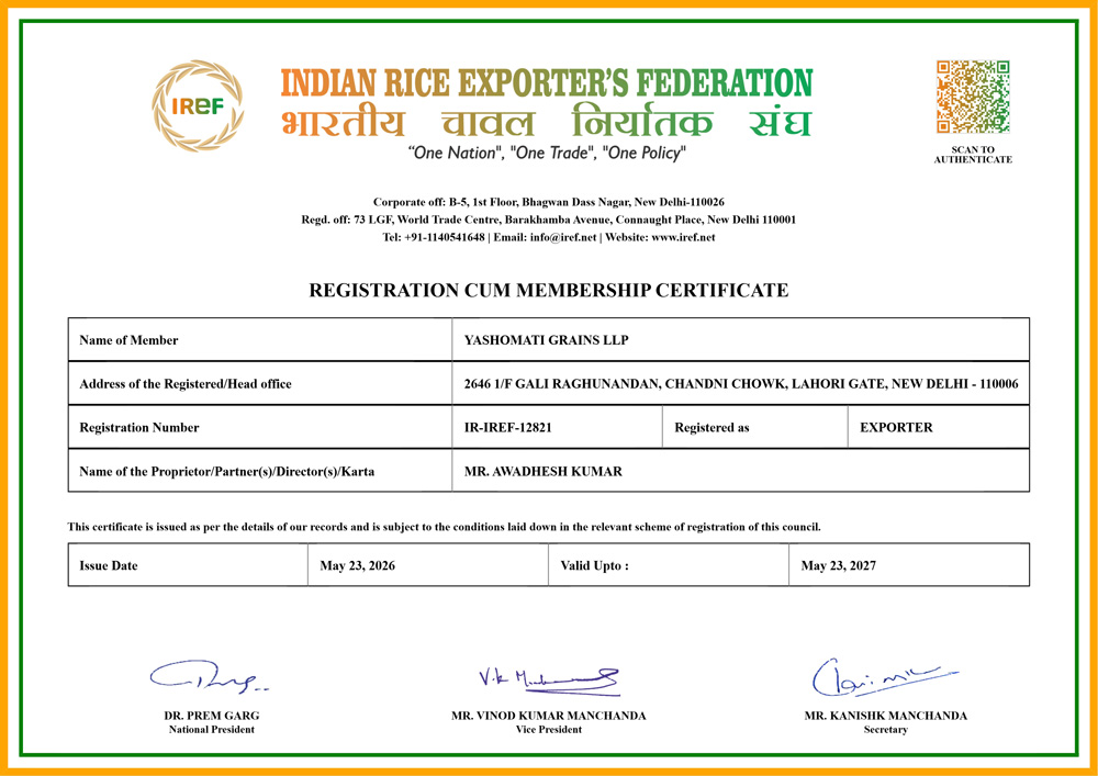 IREF – Indian Rice Exporters’ Federation