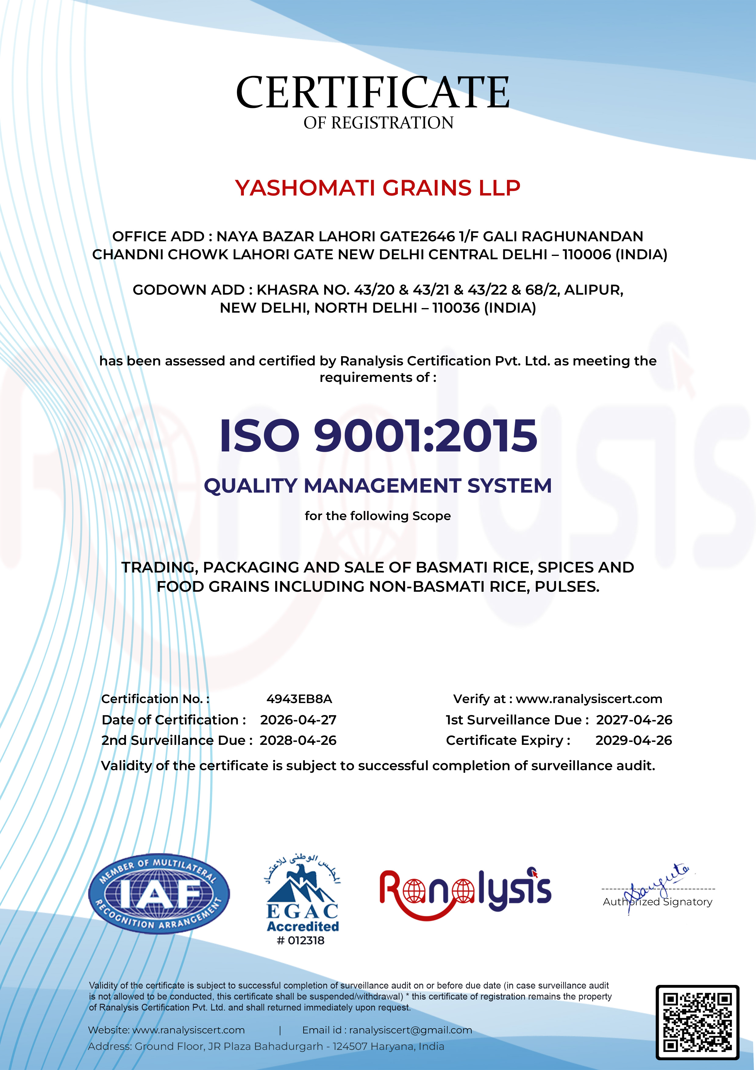 ISO 9001:2015 Quality Management System